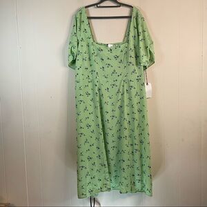 NWT - Leith Green Veranda Noral Floral Maxi Dress